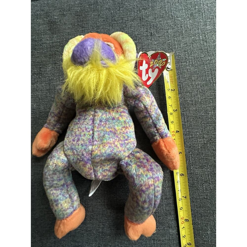 TY Beanie Baby Bananas Ape Orangutan plush Animal toy Vtg 2000 - Picture 8 of 8
